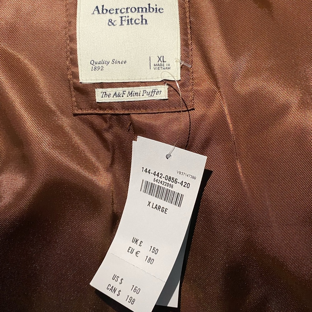 Faux Fur Brown Puffer Jacket - Picture 2 of 4
